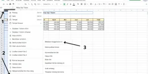 cara freeze google sheets