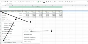 cara freeze google sheets