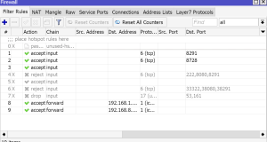 Konfigurasi Firewall Pada Mikrotik